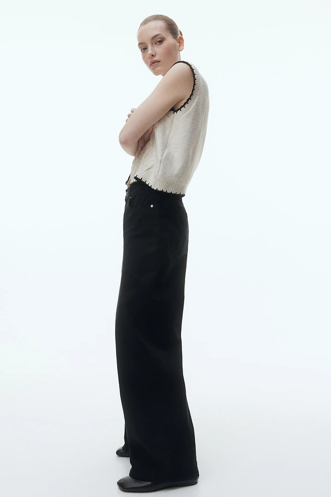 Button-Front Cable-Knit Sweater Vest