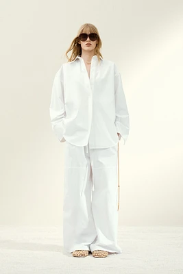 Stitching-Detail Cotton Shirt