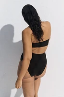 Padded-Cup Bandeau Swimsuit