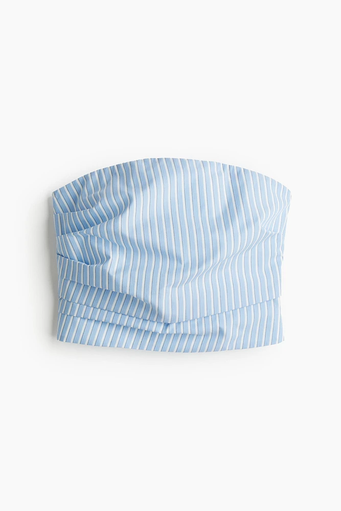 Pleat-detail Bandeau Top