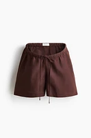 MAMA Before & After Linen-Blend Shorts