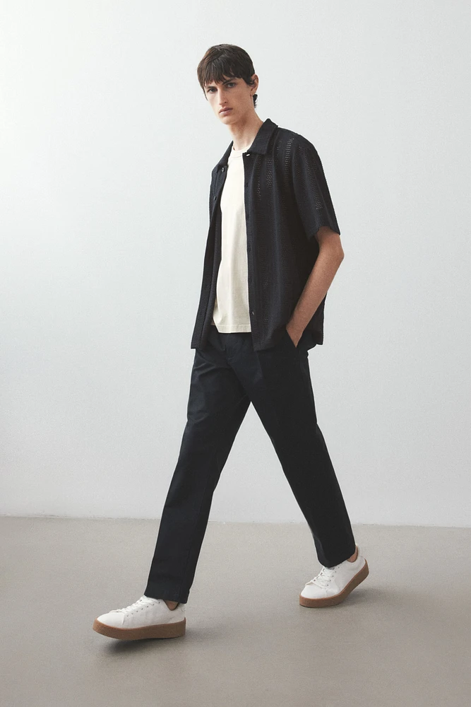 Loose-Fit Waffled Resort Shirt