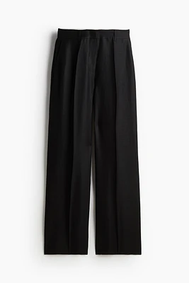 Pantalon en sergé de lin mélangé