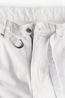 Wide-Leg Belted Jeans