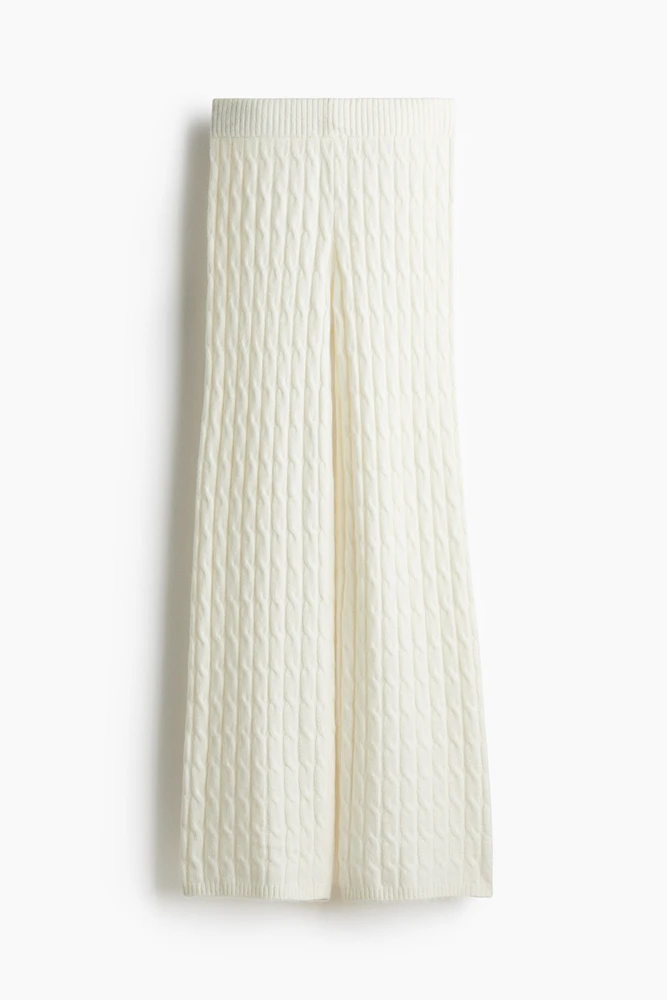 Cable-knit Pants