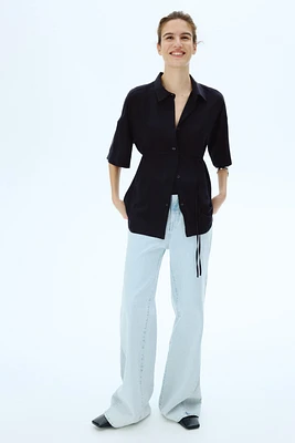 MAMA Before & After Tie-Belt Shirt