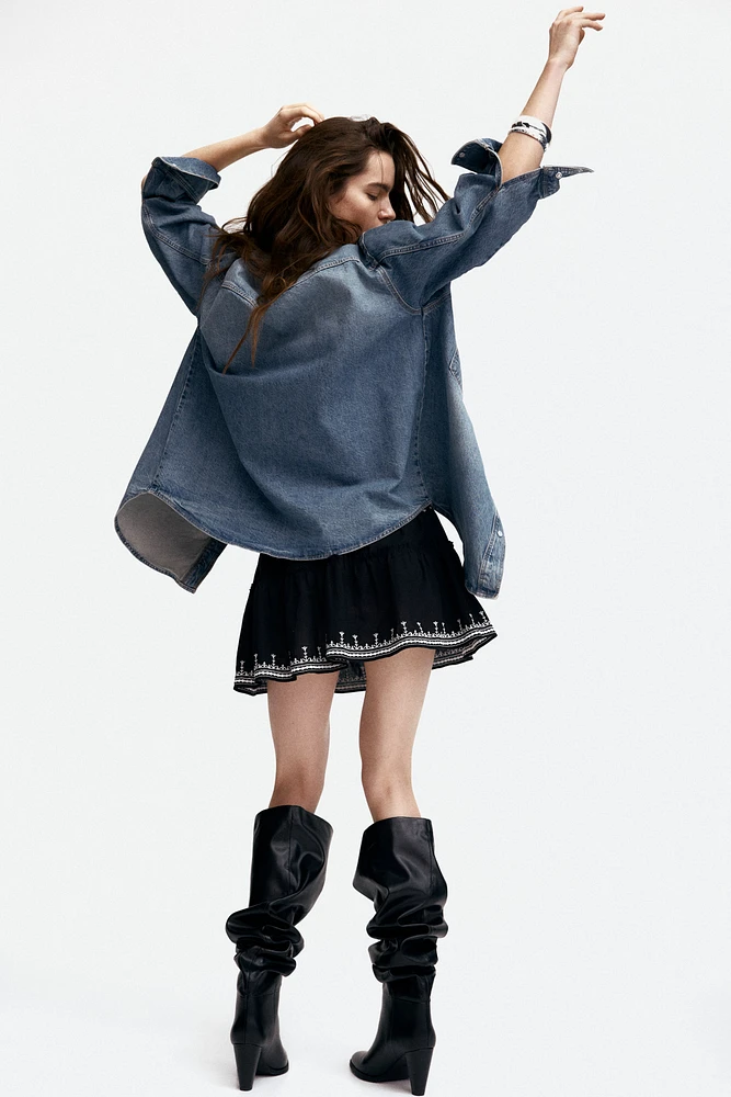 Embroidered Cotton Skirt