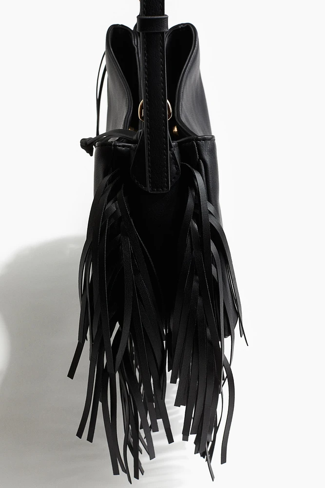 Fringe-Trimmed Shoulder Bag