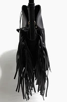 Fringe-Trimmed Shoulder Bag