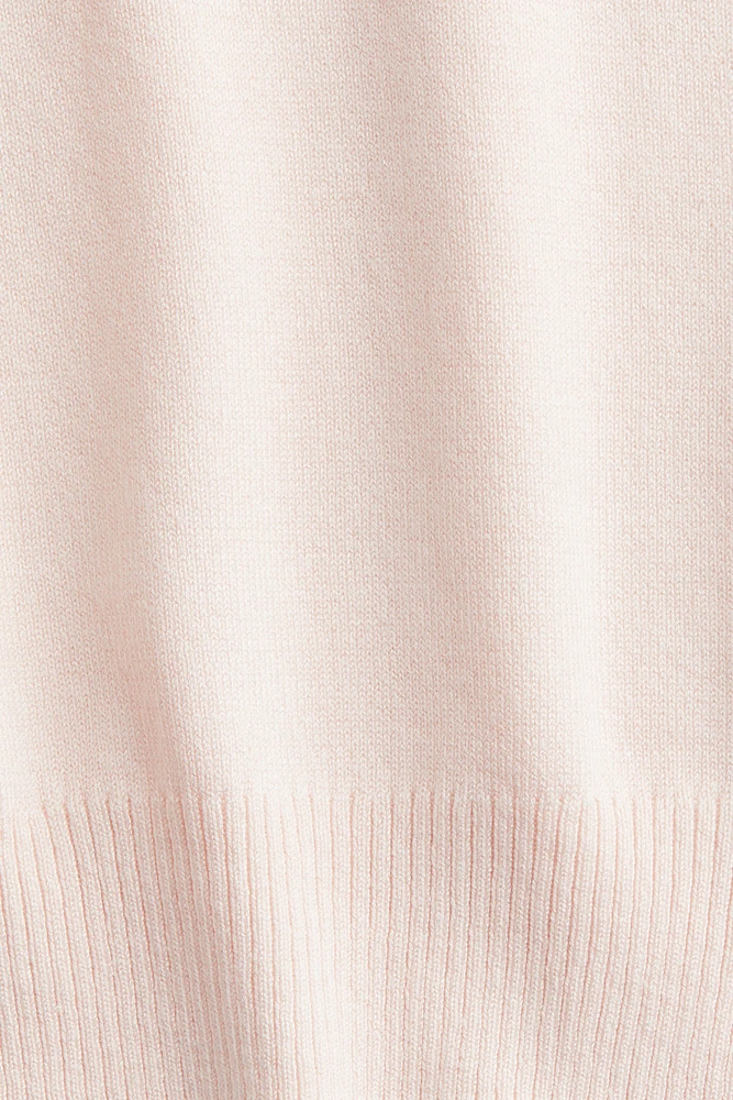 Fine-Knit Turtleneck Top