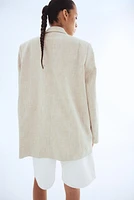 Linen-Blend Blazer