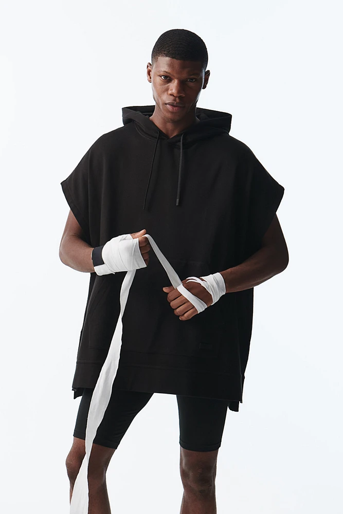Loose Fit Sleeveless Sports Hoodie