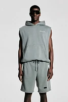 Loose-Fit Sleeveless Sports Hoodie