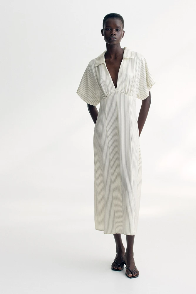Robe chemise en sergé