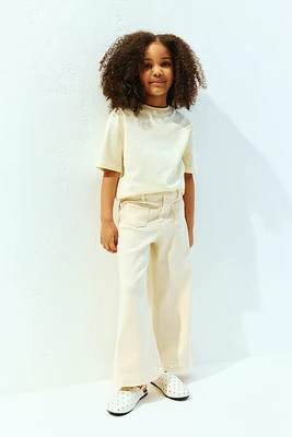 Flared Twill Pants
