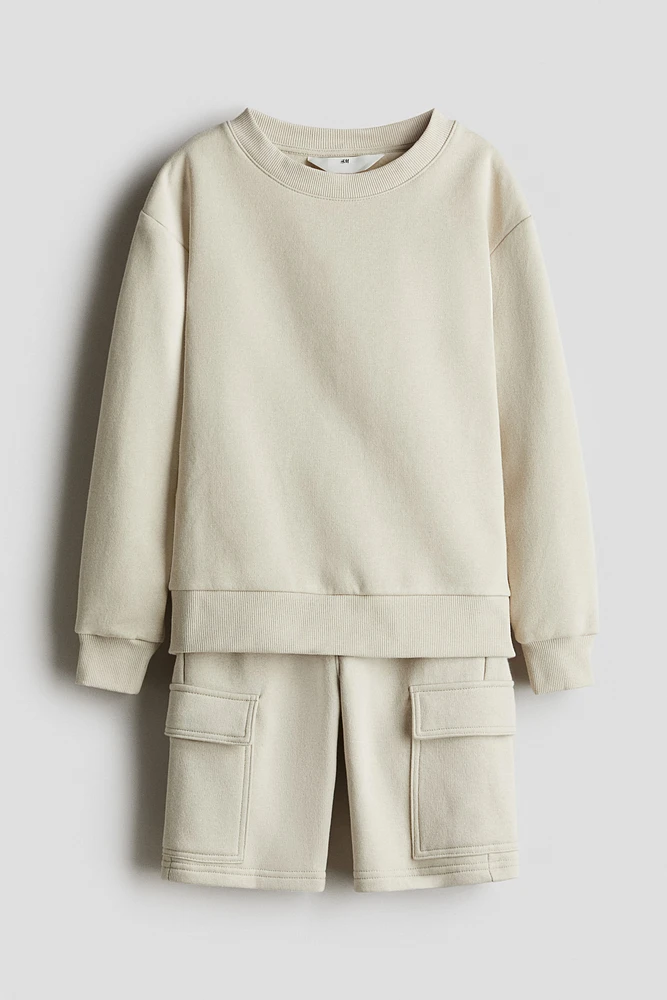 2-Piece Sweatshirt and Shorts Set