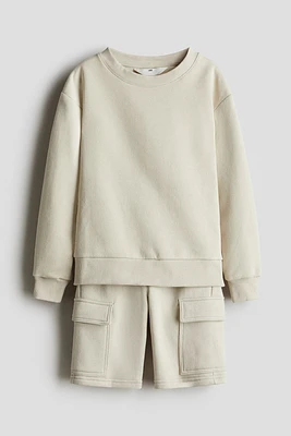 2-Piece Sweatshirt and Shorts Set