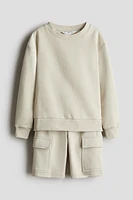 2-Piece Sweatshirt and Shorts Set
