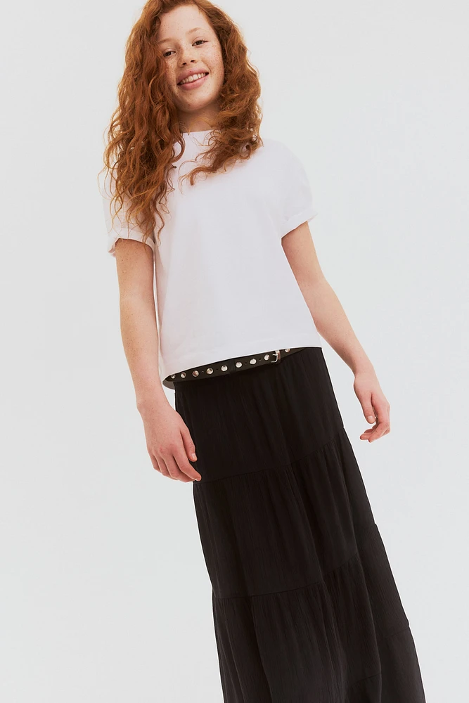 Smocked Tiered Skirt