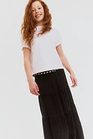Smocked Tiered Skirt