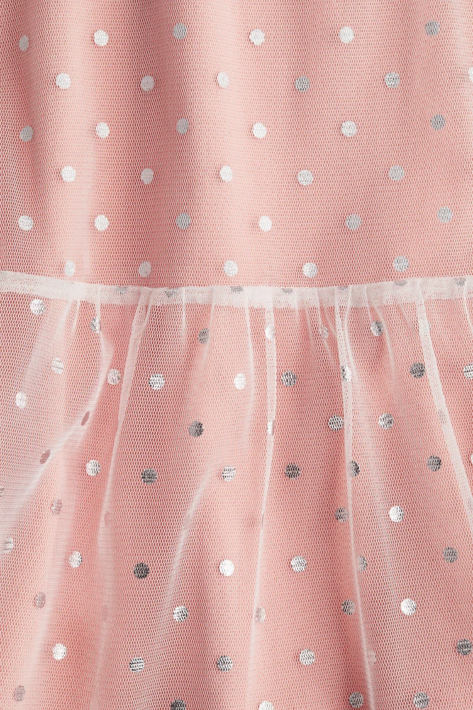 Foil-Print Tulle Dress