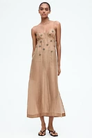 Sheer Embellished Slip Dress