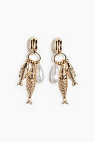 Pendant Hoop Earrings