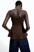 Peplum tube top