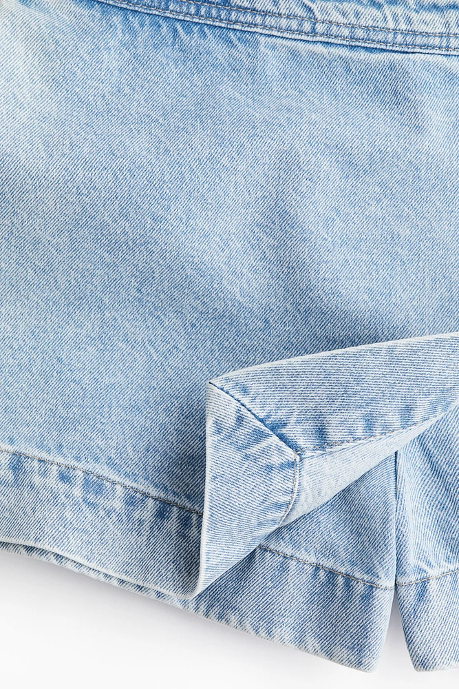 Denim Wrap Skort