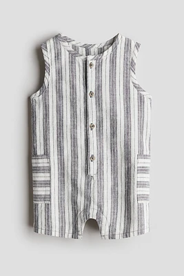 Sleeveless Linen Romper Suit