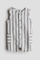 Sleeveless Linen Romper Suit
