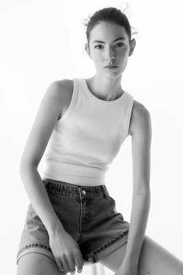 MAMA Denim Shorts