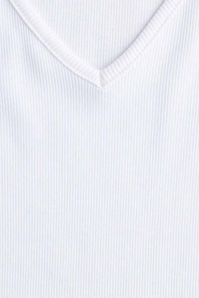 Ribbed Cotton Jersey Top