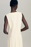 Linen-Blend Dress