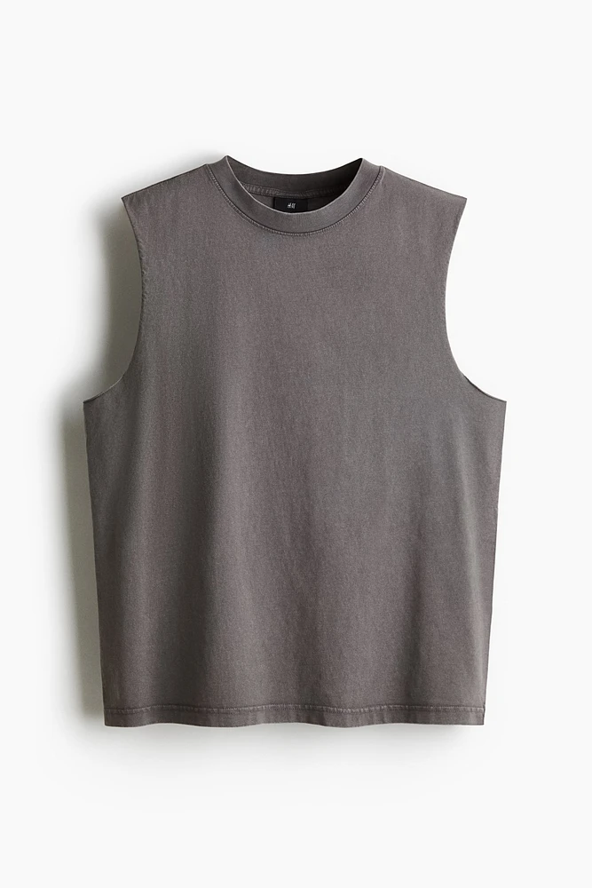 Regular-Fit Washed Tank Top