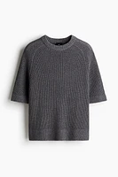 Regular-Fit Short-Sleeved Sweater