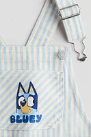 Printed-Motif Overall Shorts