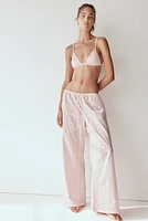 Eyelet-Embroidered Pajama Pants