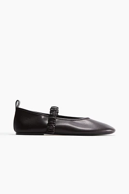 Ballet Flats with Scrunchie Detail