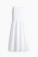 Sleeveless Dress with Flared Skirt