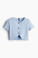 Short-Sleeved Jersey Cardigan