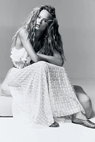 Embroidered Mesh Skirt