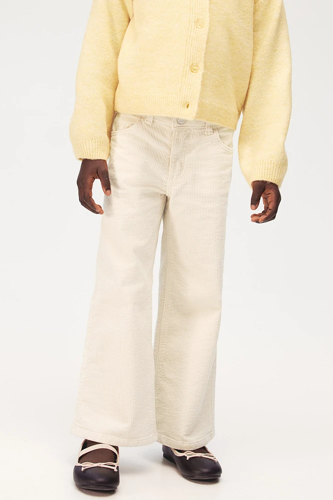 Wide-Leg Corduroy Pants