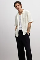 Regular-Fit Textured Resort Shirt