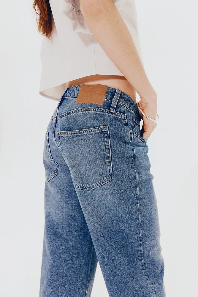 Low Knee-Length Denim Shorts