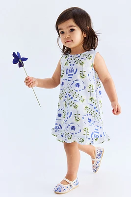 Printed Seersucker Dress