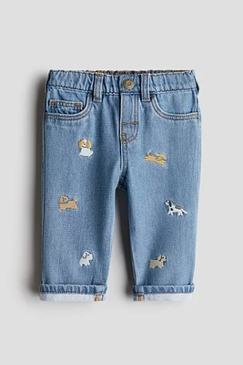 Embroidery-Detail Jeans