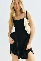 Open-Back Poplin Dress
