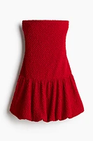 Bubble-Hem Bandeau Dress