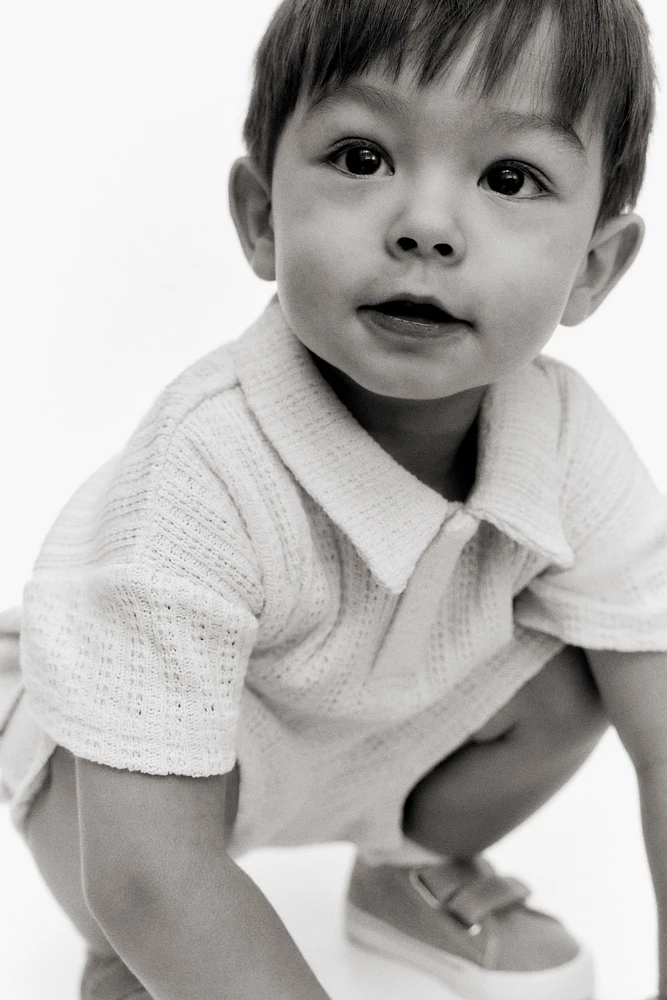 2-Piece Polo Shirt and Shorts Set